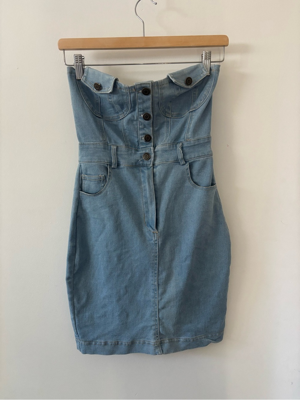 Haute Monde Light Blue Denim Dress